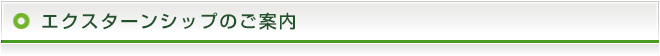 エクスターンシップのご案内